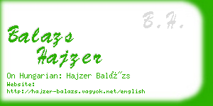 balazs hajzer business card